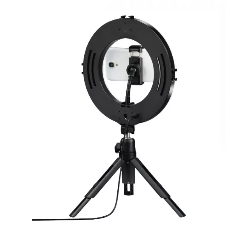 Hama SpotLight Smart 80 II luz em anel LED, conjunto para smartphone, com mini tripé