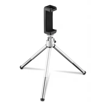 Hama Fancy 2in1 mini tripé para telemóvel e câmara (¼), tripé de viagem, 16 cm, prateado