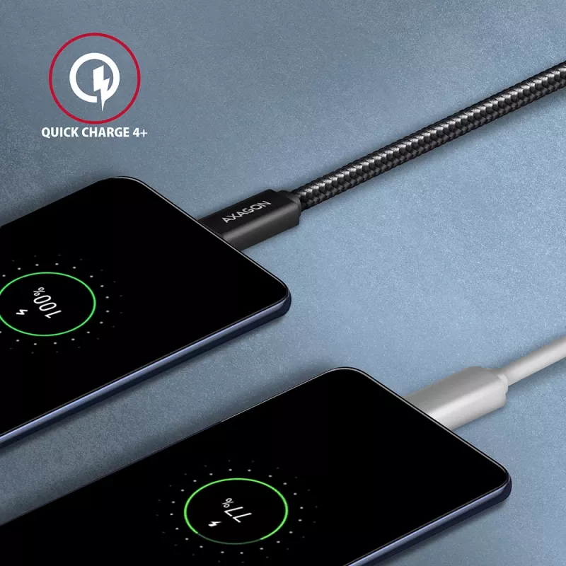 Axagon BUCM32-CM05AB SPEED+ cabo USB-C <> USB 20Gbps/100W 0,5 m