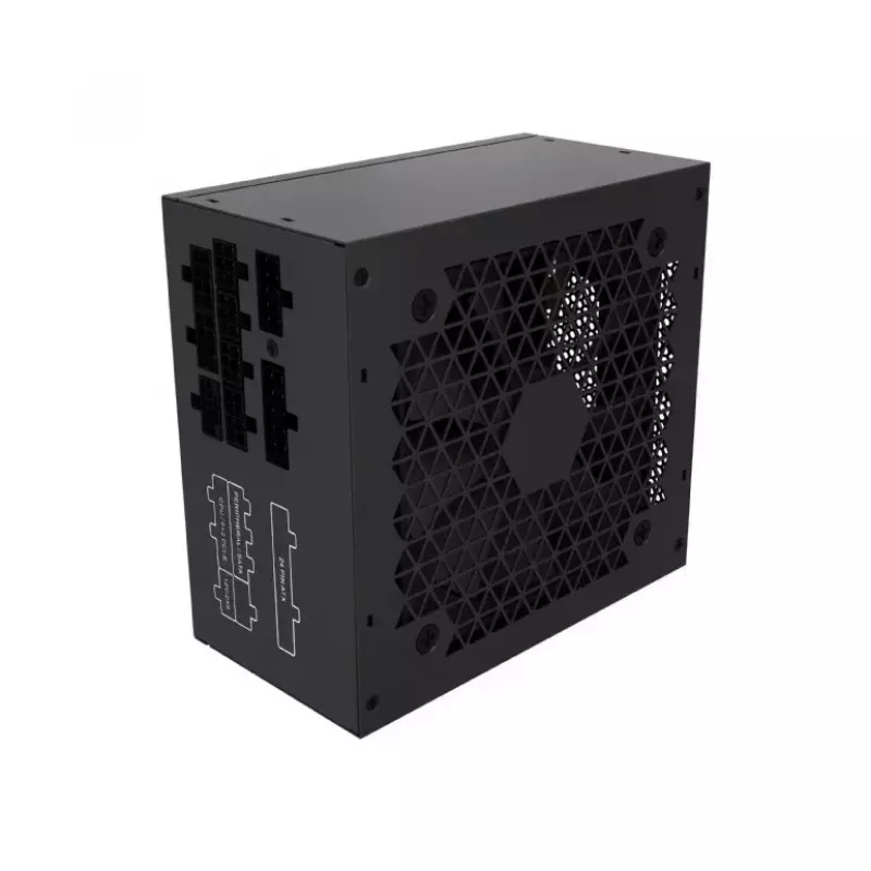 Fonte de alimentação GEMBIRD Fornax Power 750W ATX 80 PLUS Gold modular ventoinha 12 cm EPS 4+4pin PCIe 6+2pin conectores SATA