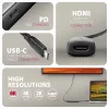 Axagon RVC-HI8KPD, adaptador USB-C -> HDMI 2.1, 8K/60Hz, 4K/144Hz, HDR10+, PD100W