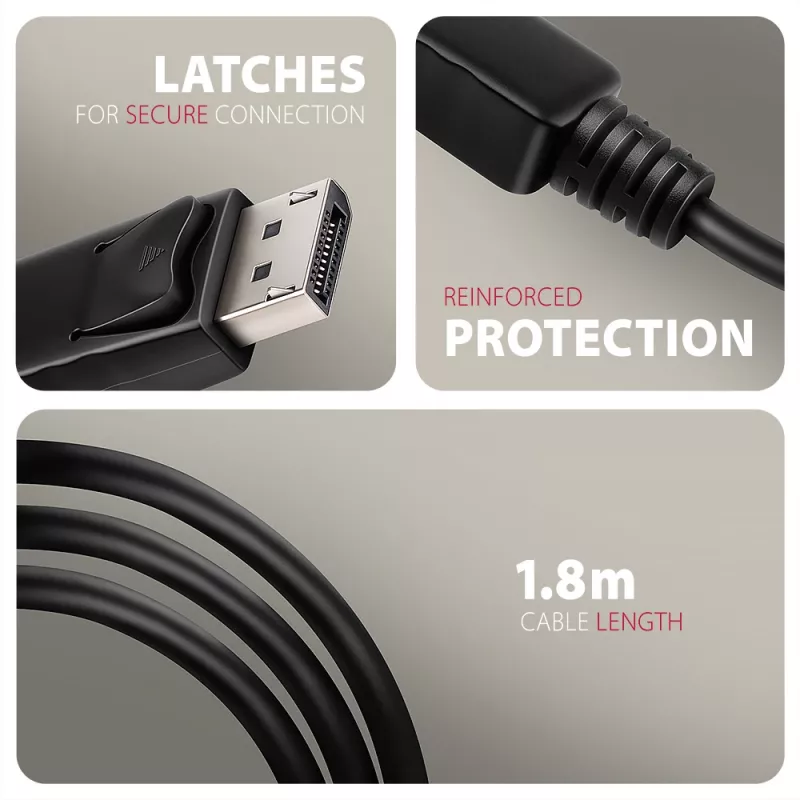 Cabo Axagon RVD-HI20C2 DisplayPort -> HDMI 2.0b 1,8m, 4K/60Hz