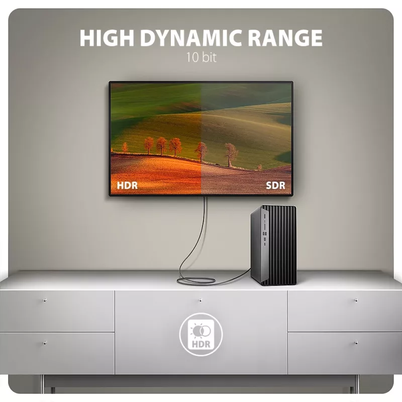 Cabo Axagon RVD-HI20C2 DisplayPort -> HDMI 2.0b 1,8m, 4K/60Hz