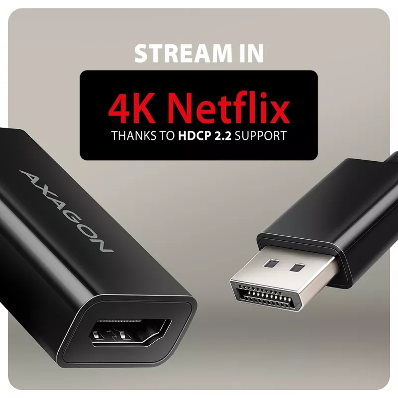 Adaptador Axagon RVD-HI20N DisplayPort -> HDMI 2.0b, 4K/60Hz