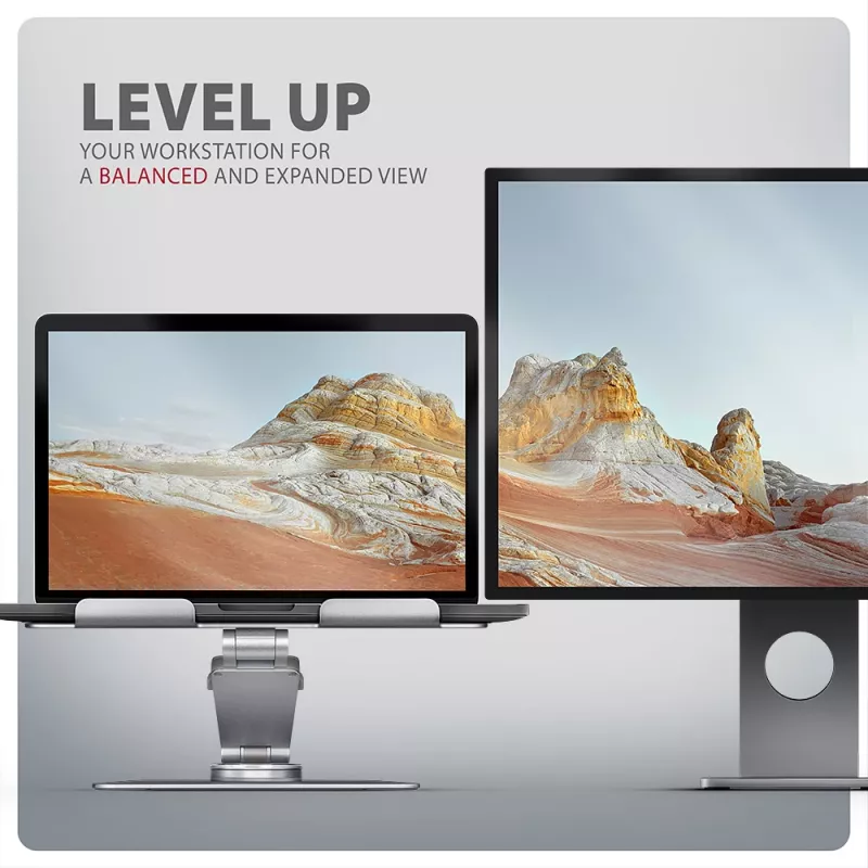 Suporte de alumínio Axagon STND-LR com rotação de 360° para portáteis de 10