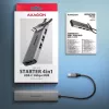 Hub Axagon HMC-H3A USB 5Gbps, 3x USB-A, HDMI 4k/30Hz, cabo USB-C 15cm