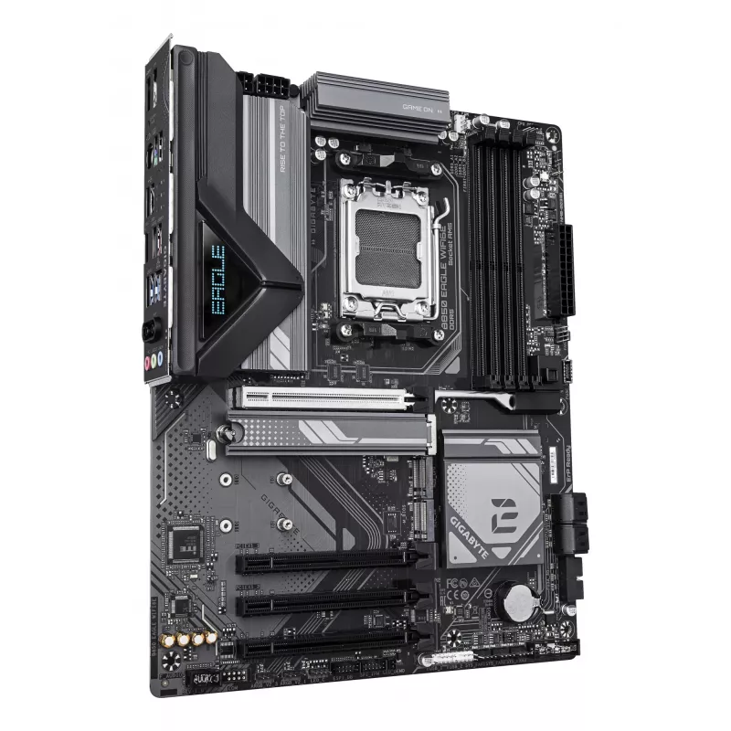 Placa-mãe GIGABYTE B850 EAGLE WIFI6E - CPUs AMD Ryzen 9000 Series, VRM digital 8+2+2 fases, até 8200MHz DDR5 (OC), 1xPCIe 5.0 + 2xPCIe 4.0 M.2, GbE LAN, WIFI 6E, USB 3.2 Gen 2