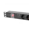 PDU Lanberg PDU-06F-0200-BK 6 saídas AC 1U preta