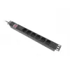 PDU Lanberg PDU-06F-0200-BK 6 saídas AC 1U preta