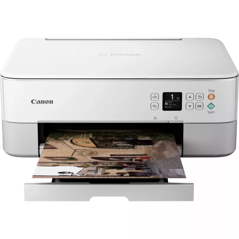 Canon PIXMA TS5351i 4462C106 impressora multifunções de jato de tinta a cores 3 em 1, A4, 4800 x 1200 DPI, Wi-Fi, frente e verso, branca