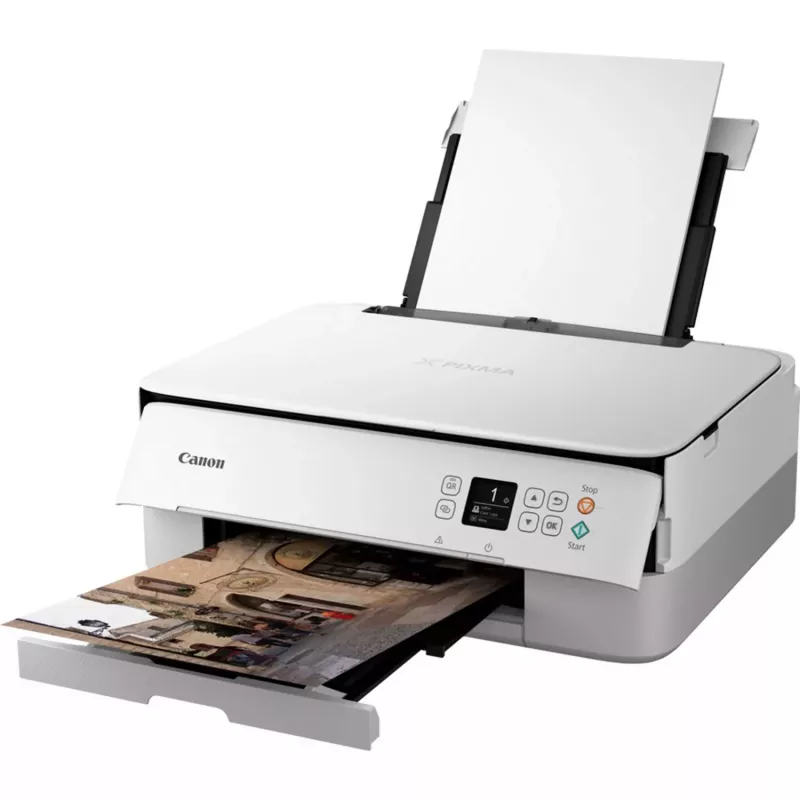 Canon PIXMA TS5351i 4462C106 impressora multifunções de jato de tinta a cores 3 em 1, A4, 4800 x 1200 DPI, Wi-Fi, frente e verso, branca