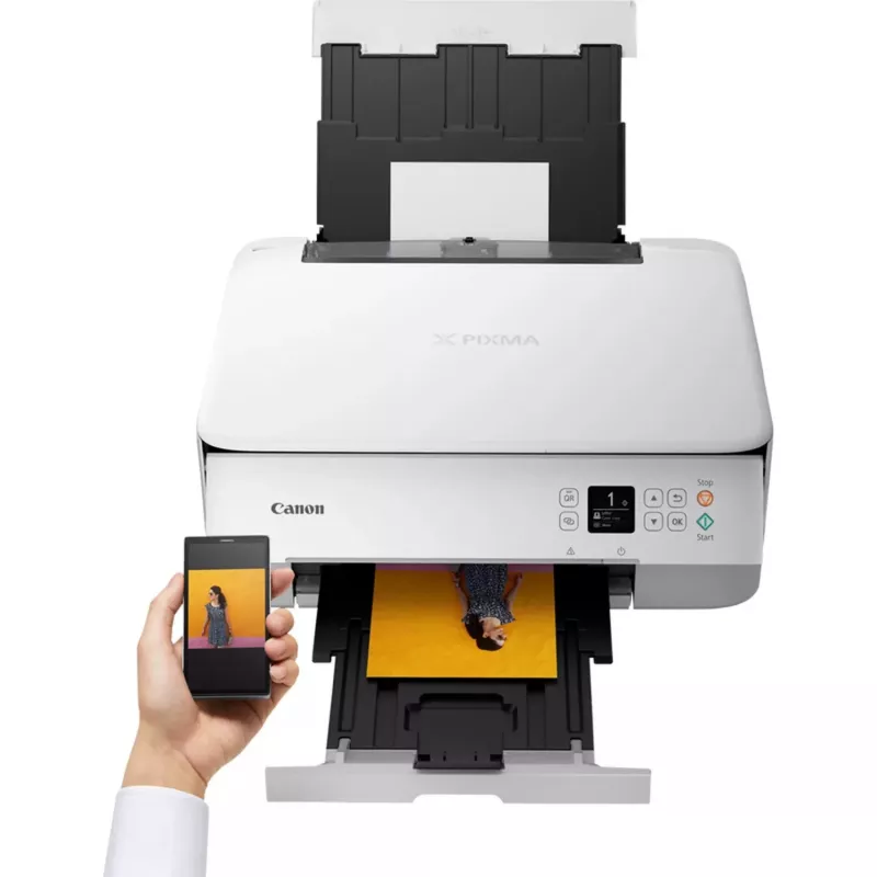 Canon PIXMA TS5351i 4462C106 impressora multifunções de jato de tinta a cores 3 em 1, A4, 4800 x 1200 DPI, Wi-Fi, frente e verso, branca