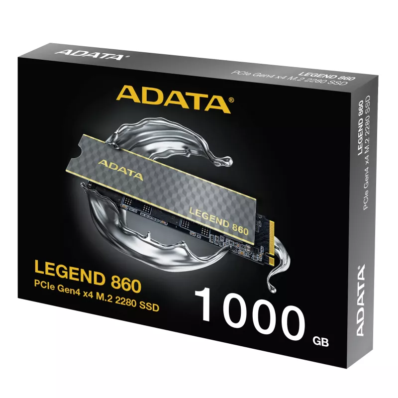 Unidade de estado sólido interna ADATA LEGEND 860 SLEG-860-1000GCS 1 TB M.2 PCI Express 4.0 NVMe 3D NAND