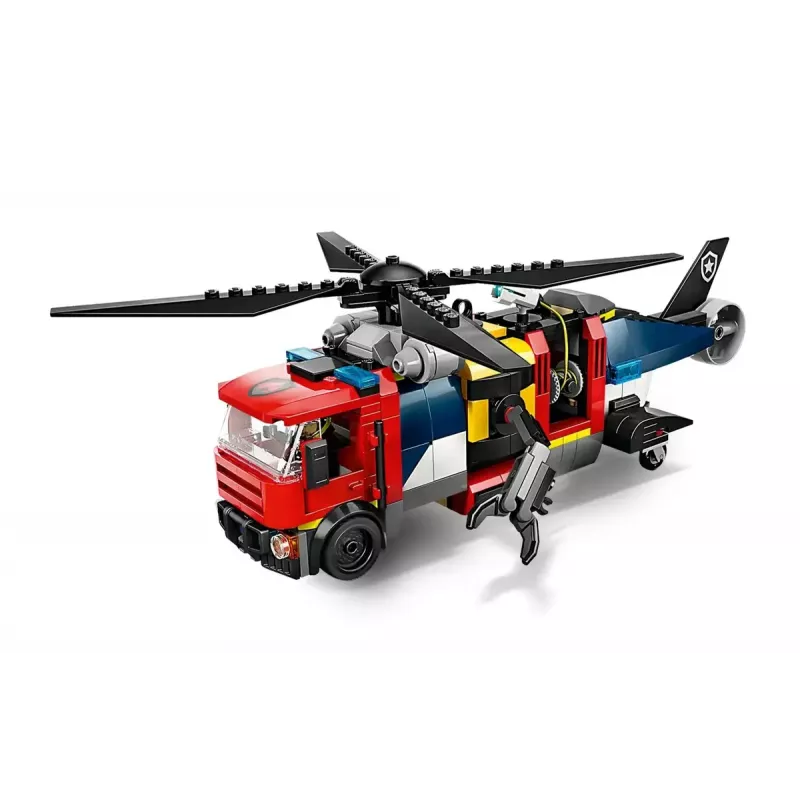 Brinquedo de construção LEGO City conjunto combinado 60462 — Helicóptero e carro de bombeiros, 874 peças, 3 minifiguras, idade 7+