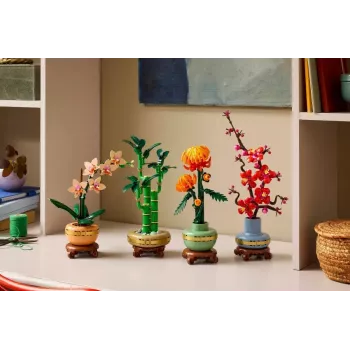 Planta decorativa modelo LEGO Icons — LEGO 10344 Bambu da sorte Botanical Collection, 325 peças, 290 mm de altura
