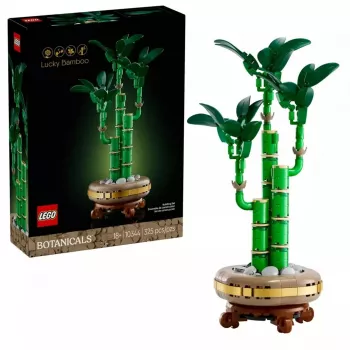 Planta decorativa modelo LEGO Icons — LEGO 10344 Bambu da sorte Botanical Collection, 325 peças, 290 mm de altura