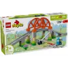 LEGO DUPLO Ponte ferroviária e carris conjunto de expansão 10426 – Ponte ferroviária DUPLO e carris curvos para crianças pequenas