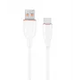 Cabo de carregamento e dados de silicone Premium Type-C USB GEMBIRD, 1,5 m – branco