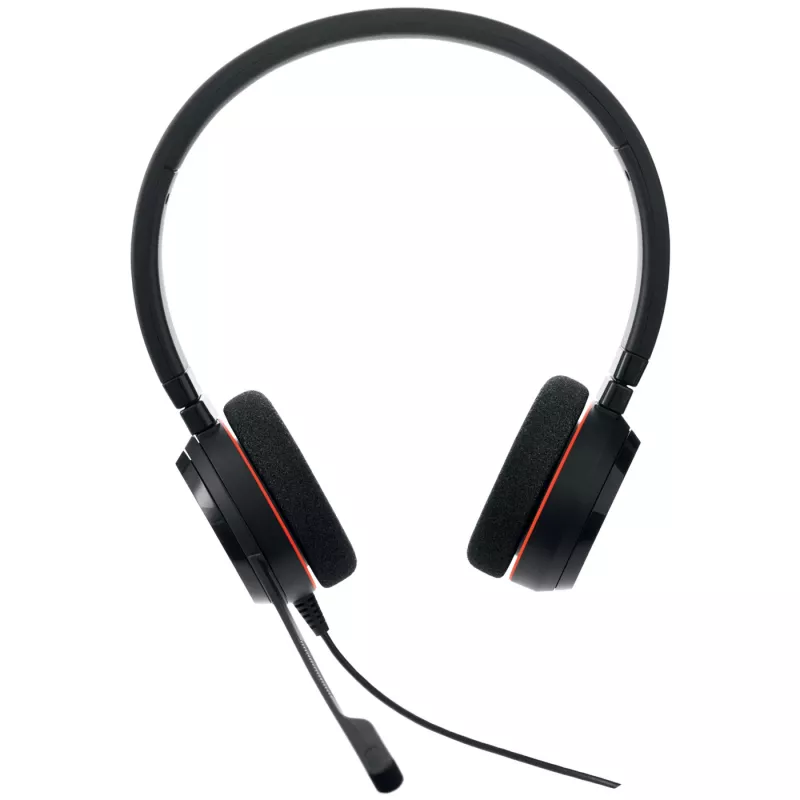 Headset Jabra Evolve 20 com fios, arco de cabeça, escritório/call center, USB Type-C / USB Type-A, preto