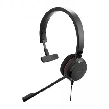 Headset Jabra Evolve 20 SE com fios, arco de cabeça, escritório/call center, USB Type-C / USB Type-A, preto