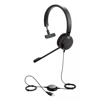 Headset Jabra Evolve 30 II com fios, arco de cabeça, escritório/call center, USB Type-C / USB Type-A, preto