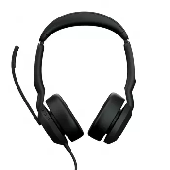 Headset Jabra Evolve2 50 com fios, arco de cabeça, escritório/call center, USB Type-C / USB Type-A, Bluetooth, preto