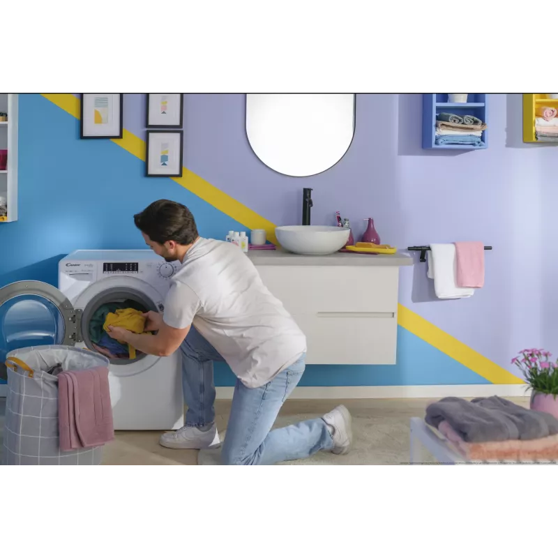 Máquina de lavar e secar roupa Candy Smart Pro COW 4644TWM6/1-S de instalação livre, carga frontal, branco