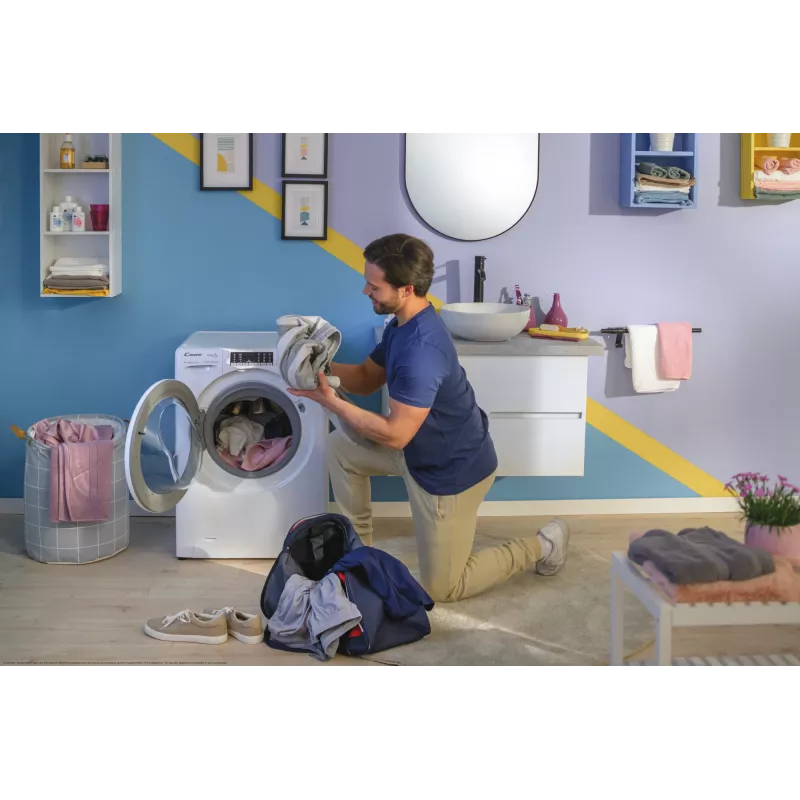 Máquina de lavar e secar roupa Candy Smart Pro COW 4644TWM6/1-S de instalação livre, carga frontal, branco