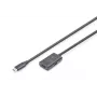 Cabo de extensão USB-C ativo DIGITUS – 5G USB 3.2 Gen1 USB-C – USB-C (M/F) – 5m