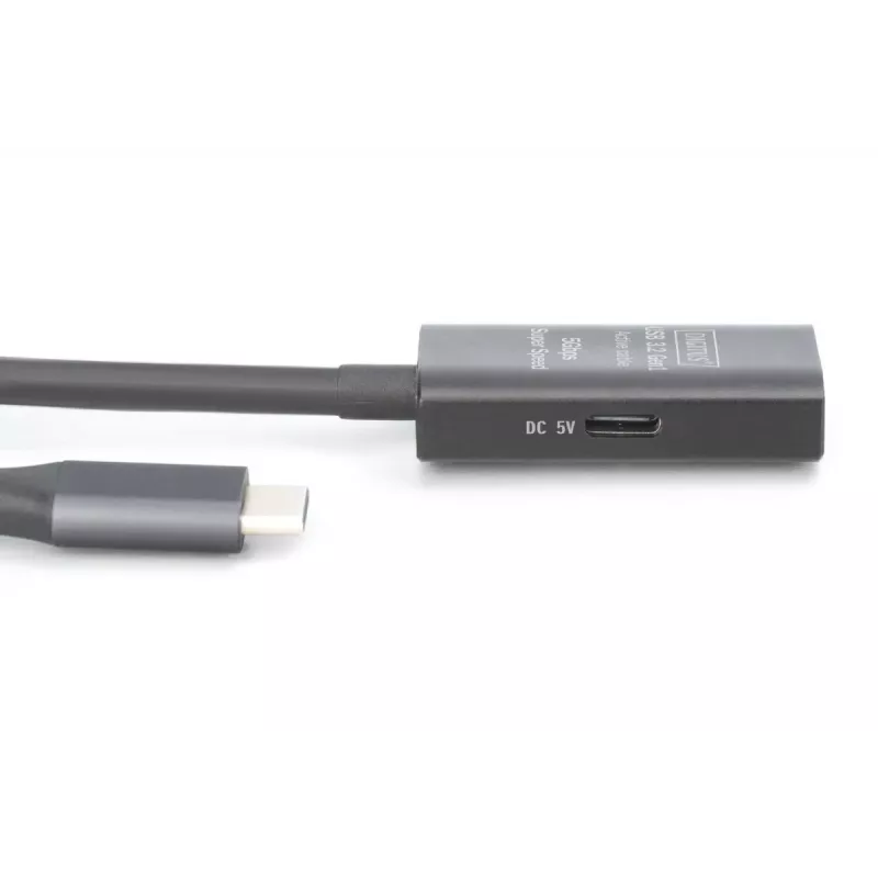 Cabo de extensão USB-C ativo DIGITUS – 5G USB 3.2 Gen1 USB-C – USB-C (M/F) – 5m