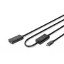 Cabo de extensão USB-C ativo DIGITUS - 5G USB 3.2 Gen1 USB-C - USB-C (M/F) - 10m