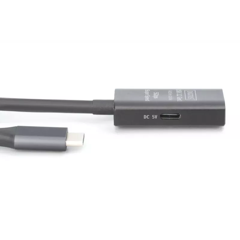 Cabo de extensão USB-C ativo DIGITUS - 5G USB 3.2 Gen1 USB-C - USB-C (M/F) - 10m