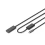 Cabo de extensão USB-C ativo DIGITUS – 5G USB 3.2 Gen1 USB-C – USB-A (M/F) – 10 m