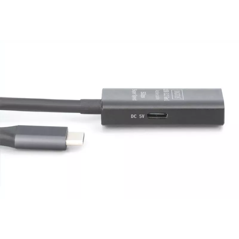 Cabo de extensão USB-C ativo DIGITUS – 5G USB 3.2 Gen1 USB-C – USB-A (M/F) – 10 m