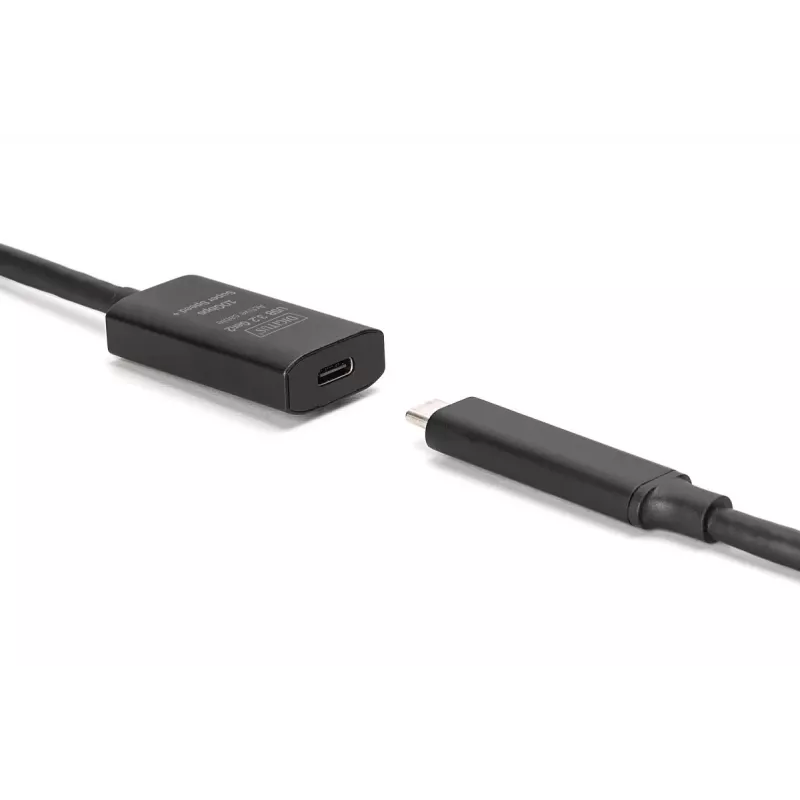 Cabo de extensão USB-C ativo DIGITUS – 10G USB 3.2 Gen2 USB-C – USB-C (M/F) – 5 m
