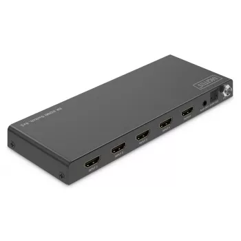 Comutador HDMI 4x1 DIGITUS - 8K/60Hz (4:4:4), Toslink, estéreo, controlo EDID