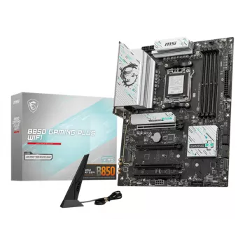 Placa-mãe MSI B850 GAMING PLUS WIFI ATX — AMD B850, Socket AM5, DDR5, 4x DIMM, Wi‑Fi 7, 5Gb LAN, 3x M.2, HDMI 2.1
