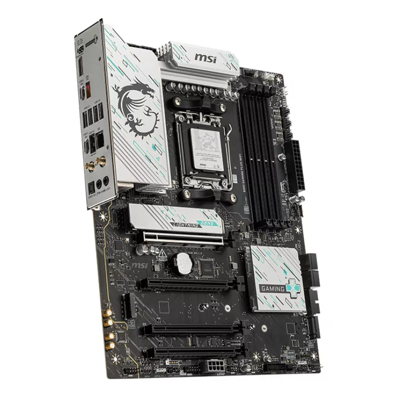 Placa-mãe MSI B850 GAMING PLUS WIFI ATX — AMD B850, Socket AM5, DDR5, 4x DIMM, Wi‑Fi 7, 5Gb LAN, 3x M.2, HDMI 2.1