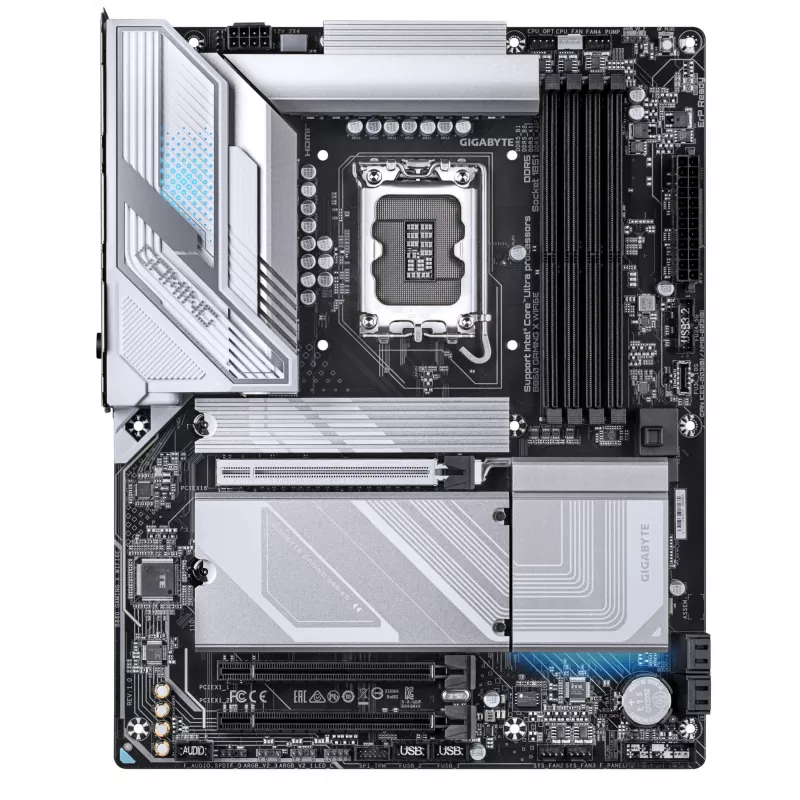 GIGABYTE B860 GAMING X WIFI6E Placa-mãe - CPUs Intel Core Ultra Series, VRM 12+1+2+1 fases, até 9066MHz DDR5, 1xPCIe 5.0 + 2xPCIe 4.0 M.2, 2.5GbE LAN, WIFI 6E, USB4