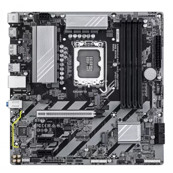 GIGABYTE B860M D3HP Placa-mãe - CPUs Intel Core Ultra Series, VRM 4+1+2+1 fases, até 9066MHz DDR5, 2xPCIe 4.0 M.2, GbE LAN, USB 3.2 Gen 1