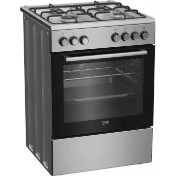 Beko FBE62130GXDN Fogão Fogão independente Elétrico Gás Preto