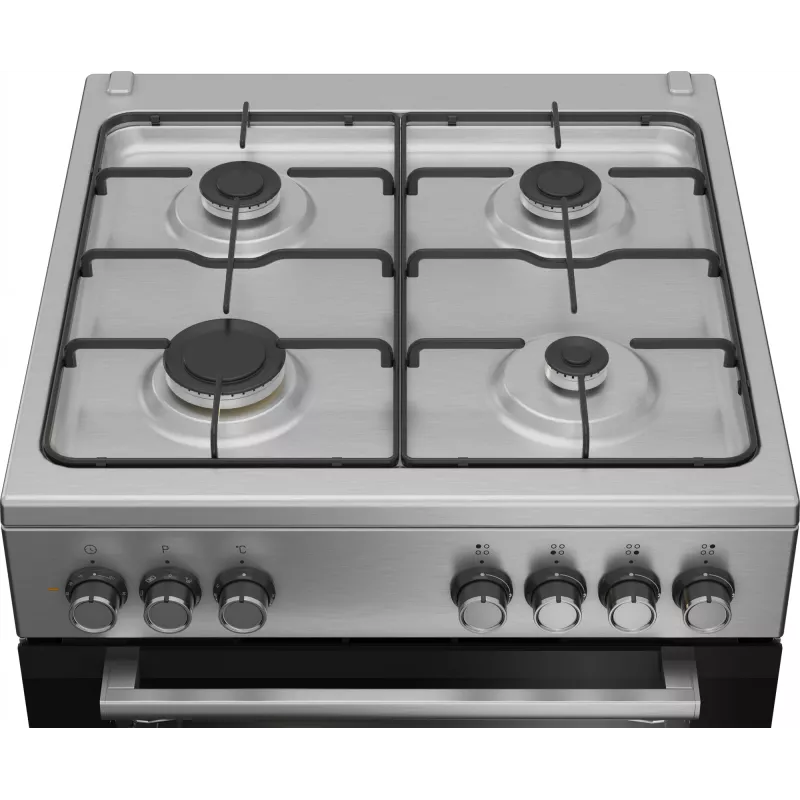 Beko FBE62130GXDN fogão independente elétrico a gás, preto