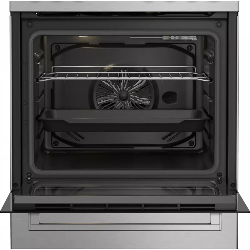 Beko FBE62130GXDN fogão independente elétrico a gás, preto