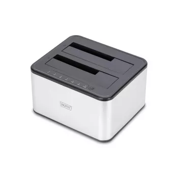 DIGITUS Docking station SATA USB 3.0 – 2 portas 2,5 polegadas/3,5 polegadas SSD/HDD função de clonagem