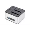 DIGITUS Docking station SATA USB 3.0 – 2 portas 2,5 polegadas/3,5 polegadas SSD/HDD função de clonagem