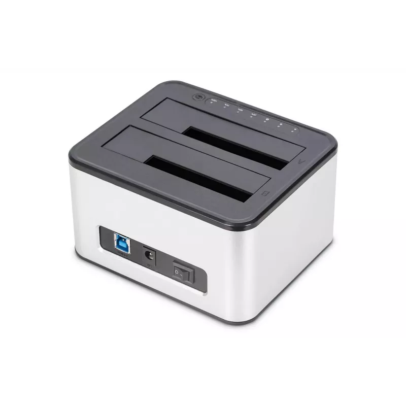 DIGITUS Docking station SATA USB 3.0 – 2 portas 2,5 polegadas/3,5 polegadas SSD/HDD função de clonagem