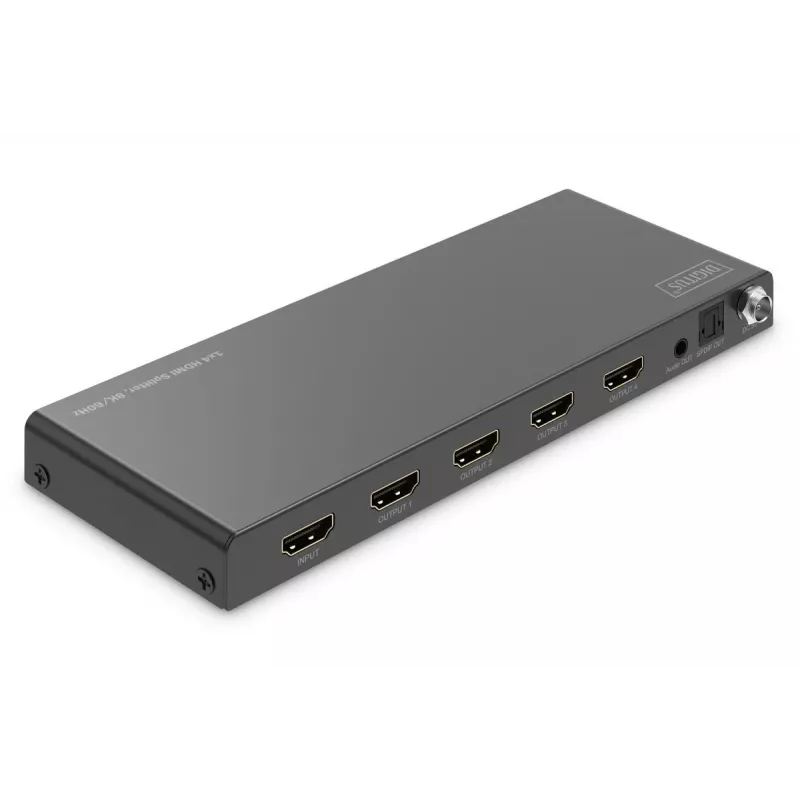 DIGITUS Splitter HDMI 1x4 8K/60 Hz (4:4:4) Toslink Estéreo EDID Control