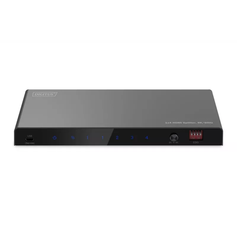 DIGITUS Splitter HDMI 1x4 8K/60 Hz (4:4:4) Toslink Estéreo EDID Control