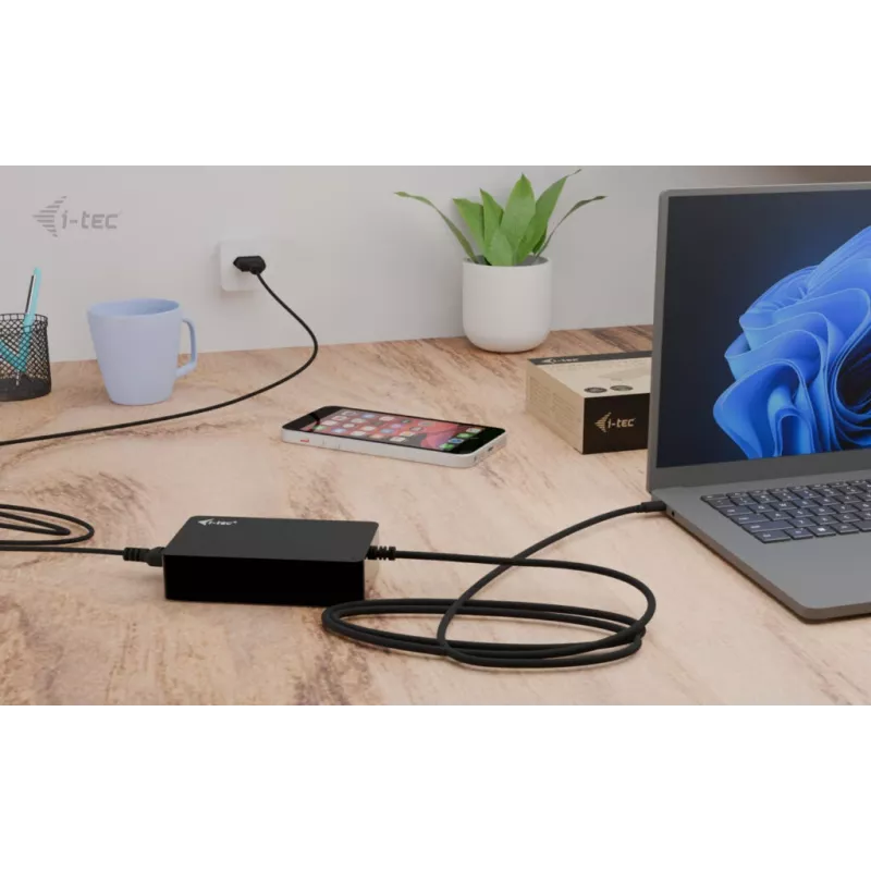 i-tec Carregador universal USB-C PD 3.1 140 W, interior, corrente alternada, 28 V, 5 A, Preto
