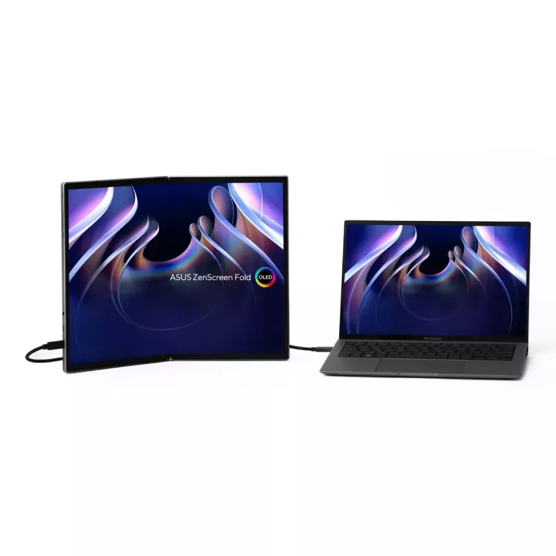 ASUS ZenScreen Fold OLED MQ17QH Ecrã de computador 43,9 cm (17,3 polegadas) 2560 x 1920 píxeis Quad HD Prateado